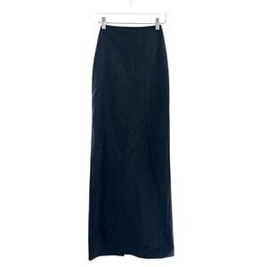 Bear Parke charcoal wool maxi skirt